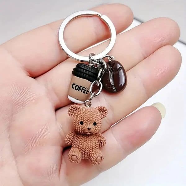 Cute Three Dimensional Little Bear Pendant Keychain Personality Bag Charm Cartoon Animals Backpack Hanging Piece Accessorie A491260429