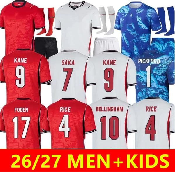 England 2026 football shirt Soccer Jerseys Men and Kids kit KANE BELLINGHAM MAINOO BOWEN RICE FODEN GORDON TONEY PALMER PICKFORD Player Fans