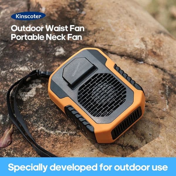 Kinscoter 6000mAh Hanging NeckWaist Fan USB Mini Portable Rechargeable For Outdoor Camping Hiking Climbing Running Sports 260430