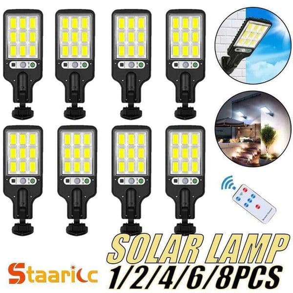 Powerful LED Outdoor Courtyard Wall Lamp Rechargeable Induction Solar Garden Light Terrace Garage Door Street Lighting