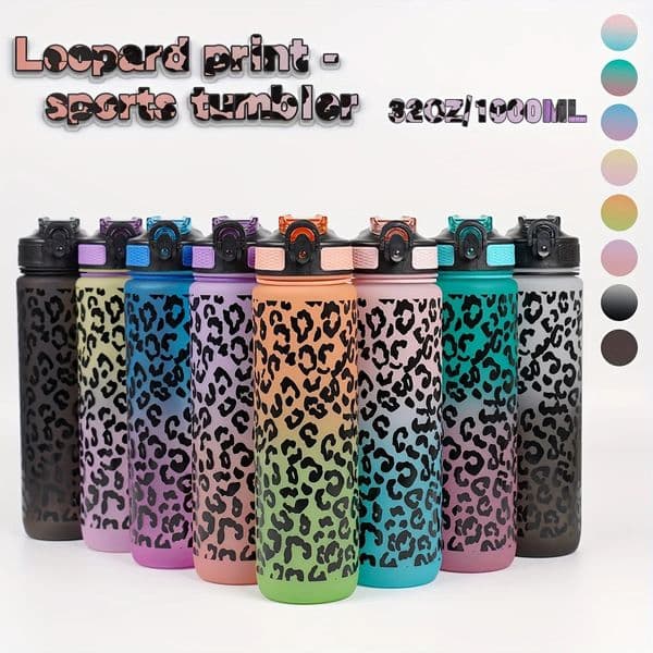1000ml34oz outdoor sports water bottle with lid durable and leakproof suitable for running cycling birthday gift 260429