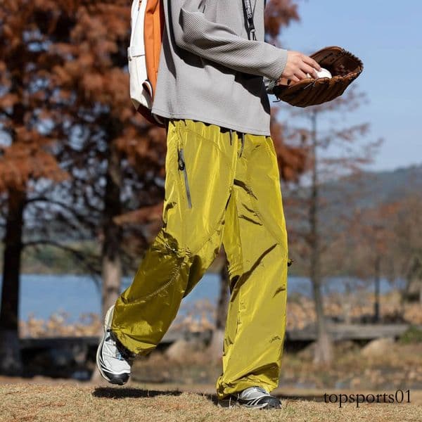 Outdoor Nylon Three-proof Men Women Loose Casual Lightweight Quick Dry Hiking Functional Cargo Pants Couple Trousers