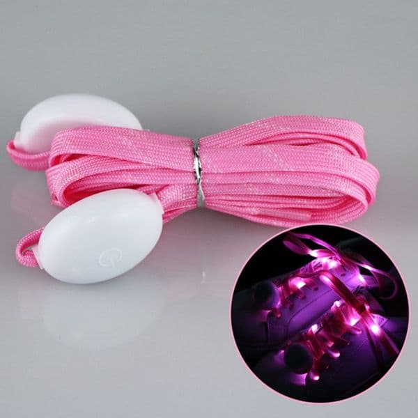 LED Flash Shoelaces Light Up Glow Night Luminous Shoe Laces Party Favor Hip-hop Dancing Cycling Hiking Skating 3 Modes 7 Colors Flashing Shoestrings HY0233