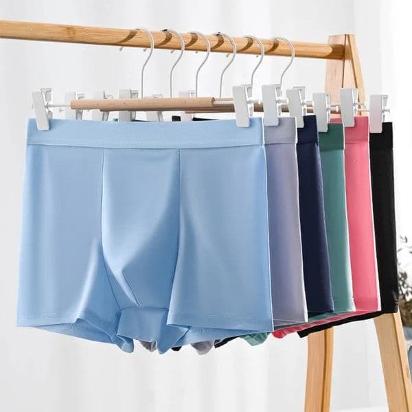 4pcs Ultra-thinn Ice Silk Men Boxershorts Man Underwear Breathable Cool Large Size Mens Panties Male Seamless Flat Corner Short 260428