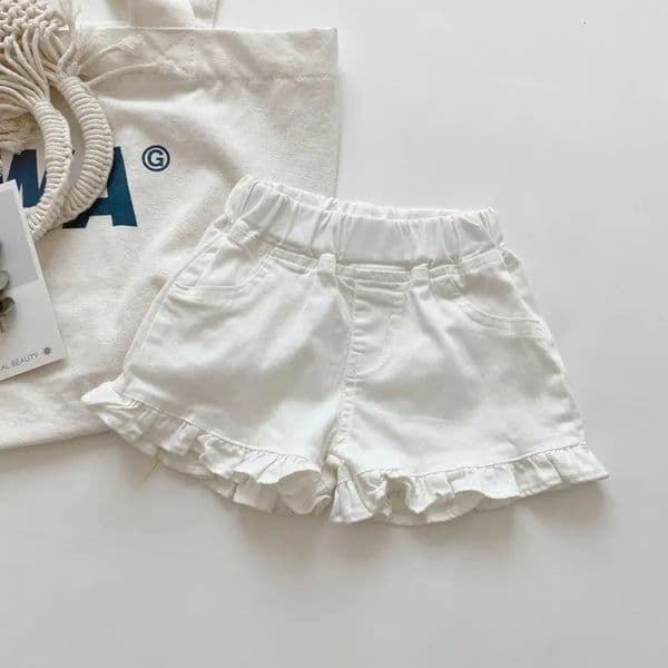 Cute Baby Girls Denim Shorts Summer Fashion Tiered Ruffles Short Jeans Outerwear 1-6 Years Old Children Kids Clothing 260430