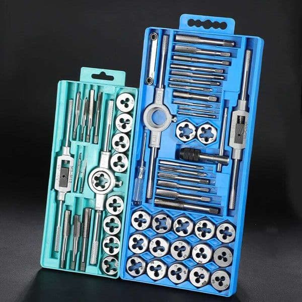 Metric And Die Set 6/7/8/9/12/20/40Pcs Tap Wrench Threading Hand Tapping Tools For Metalworking Screw Thread
