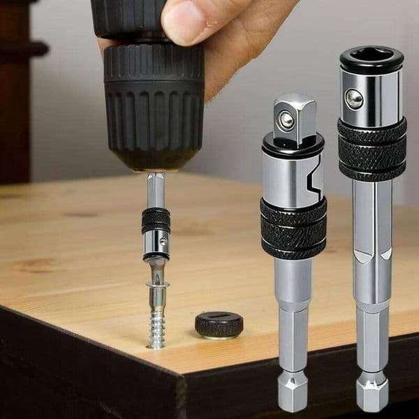 Steel Connecting Rods Heavy Duty Quick Release Extension Bar Screwdriver Sleeve Holder For Electric Drill Power Tools
