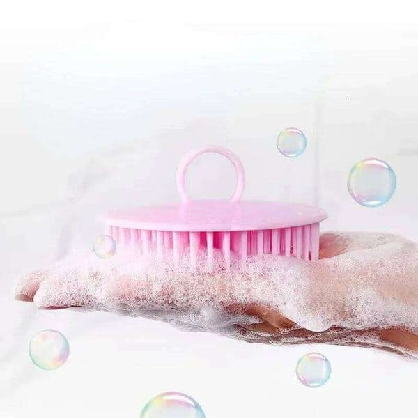 Random Color Soft Silicone Shampoo Brush Head Care Massage Scrubbers Bathroom Products Hair Scalp Washing Comb
