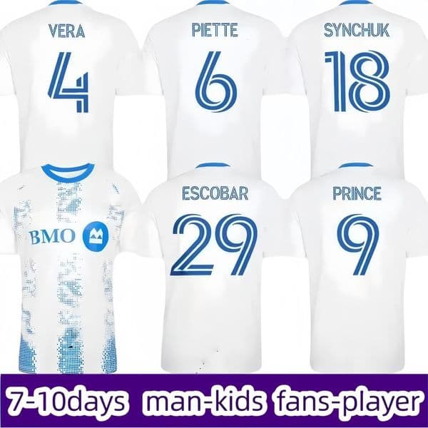 Montreal 26/27 CF Soccer Jerseys 2025/26 Vera Prince Piette Shirt Mens Vrioni Synchuk Escobar Football uniform22 National team football shirt