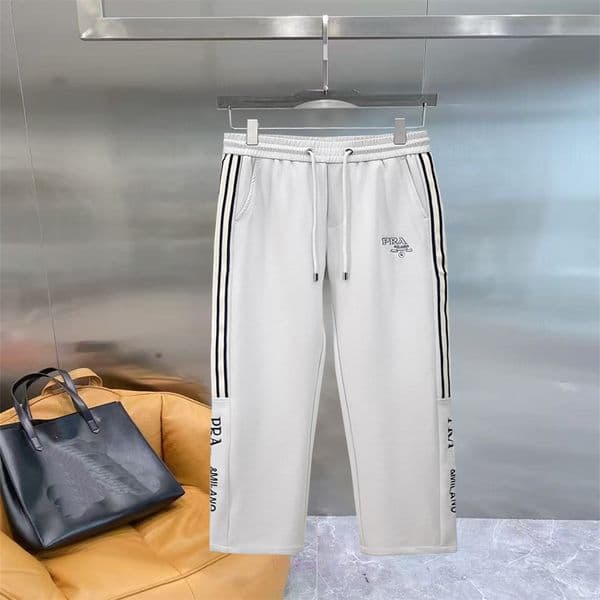 Men's Pants Deeptown Gray Vintage Striped Embroidery Women Sweatpants Double Waist American Style Straight Sports Baggy Casual Hip Hop S652K7