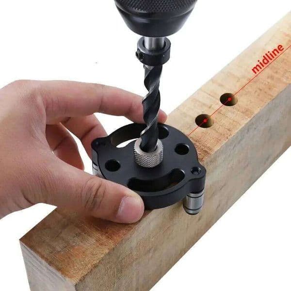 6/8/10mm Vertical Pocket Self Centering Dowelling Jig Hole Puncher Locator Drill Guide for Woodworking Carpentry Tool