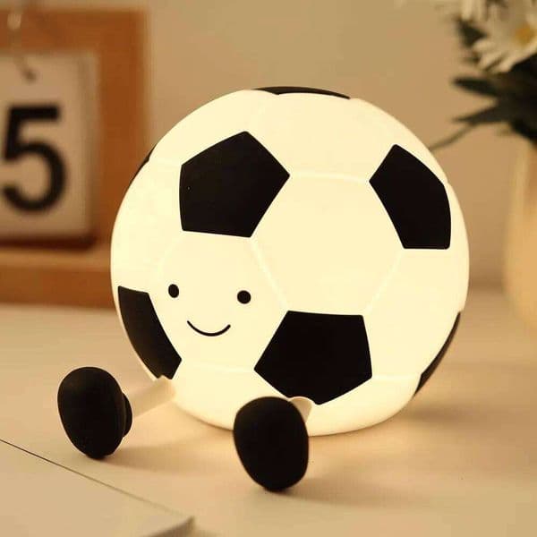 Night Light,Cartoon Soccer With 3 Level Dimmable Rechargeable Bedside Touch Lamp for Kids Toddler Bedroom Home 26W0429