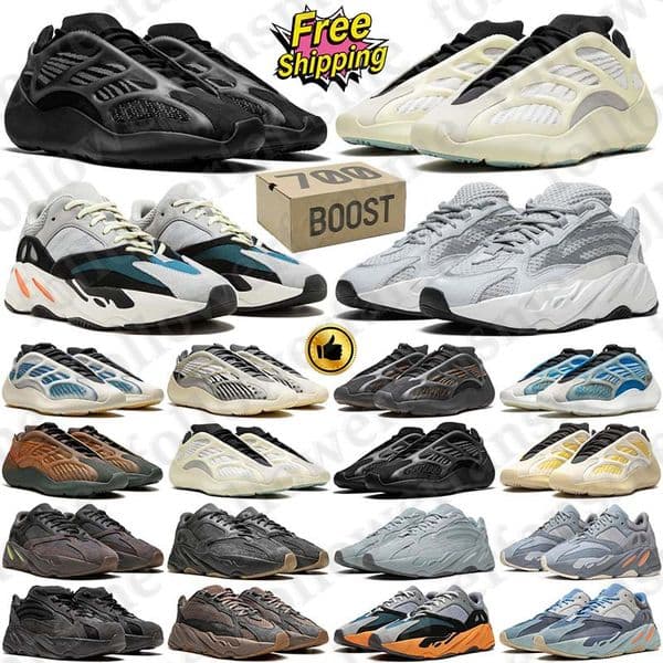 Free Shipping With Box Designer 700 v2 v3 boost Wave Runner sneakers Running Shoes Static trainers black Sports for mens womens chaussures basket chaussures classic