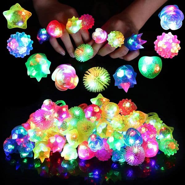 Glowing Luminous Rings LED Light Up Rings Glow Party Favor Toy Flash LED Cartoon Lights Glow In The Dark Toys Wedding Gifts 260430
