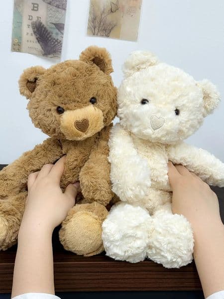 1PC 42cm/1654inch Brown White Teddy Bear Soft Plush Stuffed Animal Classic Gift for Baby Shower Birthday 260430
