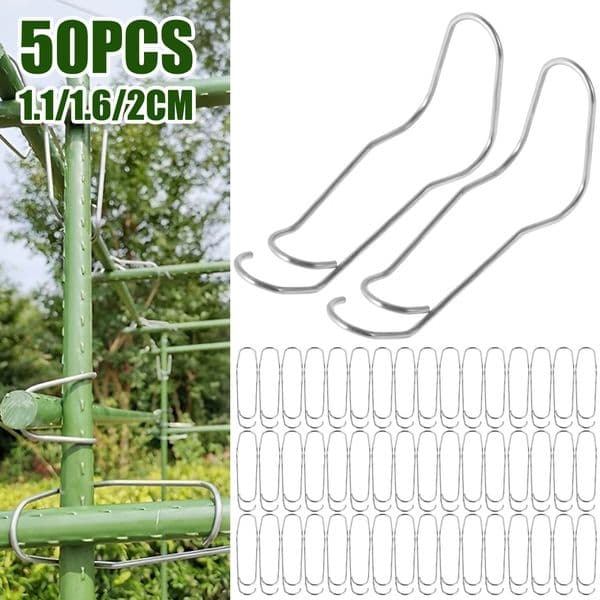 50Pcs Plant Trellis Connecting Buckles Climbing Pipe Support Fixing Tool Reusable Clamp for Garden Connector 260429