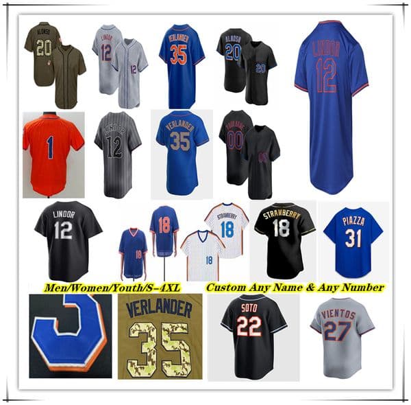 22 Juan Soto ny Baseball Jersey Bo Bichette 12 Lindor 4 Alvarez Marcus Semien Brett Baty Luis Robert Jr Clay Holmes Mark Vientos meTs Nolan McLean Jorge Polanco Taylor