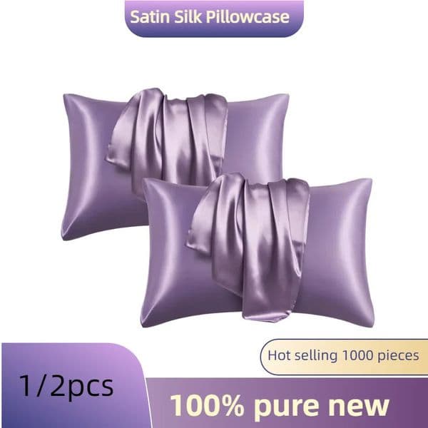 12pcs Satin Silk Pillowcase for Hair and Skin Coral Pillow Cases Standard Size Set of Super Soft Case Home EasyCare 260429