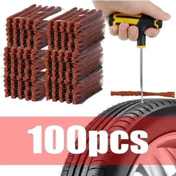 Tire Repair Strips Tubeless Rubber 100/5 Pcs One piece is equal to five sticks. Motorcycle and Bike Tyre Puncture Repair.