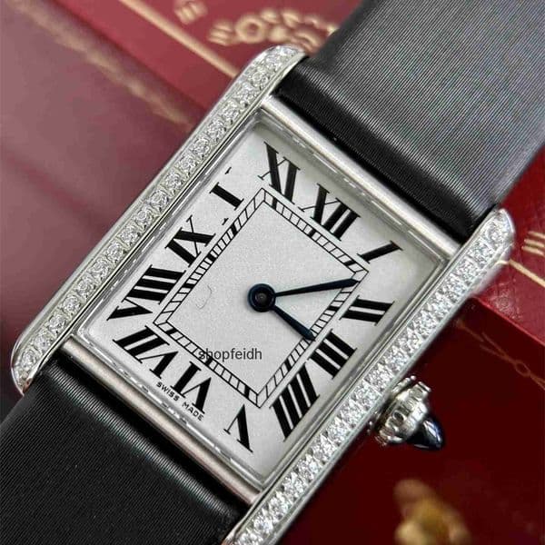 Top quality tanks watch mens watch women super clone watches designer watch swiss quartz movement leather strap sapphire glass 22mm 25.5mm with box ZH7P