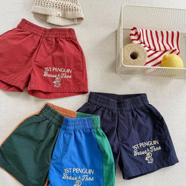 Summer Children Shorts Thin Cotton Boys Versatile Casual Shorts Letter Embroidery Baby Girls Short Pants Kids Clothes 260430