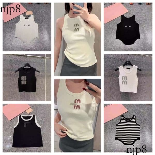 Womens clothes t designer women sexy halter tops party crop embroidered tank top spring summer backless shirt