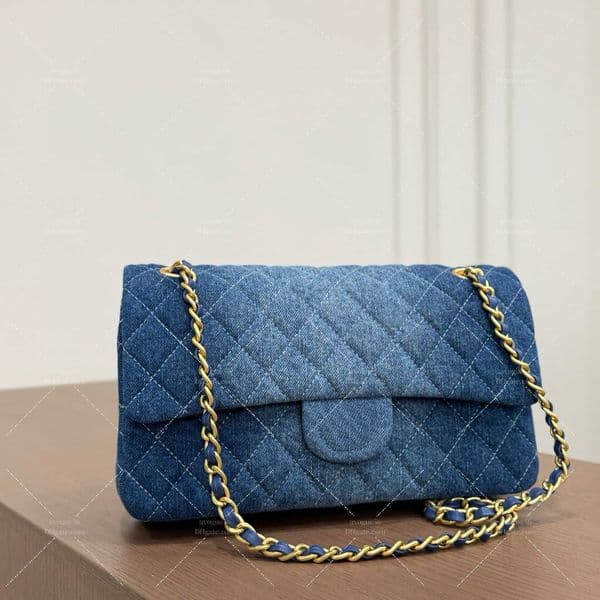luxury designer Blue denim bag trendy Flap Sqaure Quilted Camellia Classic flap bag Chain Shoulder Bags Women Trendy chain bag Crossbody Handbag Messenger bag