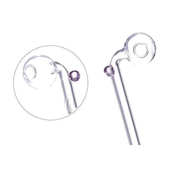 5.5 Inch Curved Smoking Pipes With Different Color Balancer Dry Herb Tobacco Glass Oil Burner Pipe