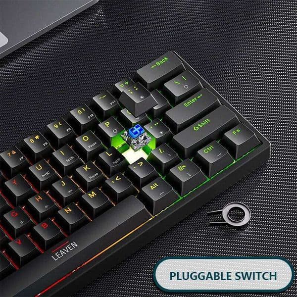K620 Mini Mechanical 61 Keys RGB Hotswap Type-C Wired Gaming Keyboard PBT Keycaps 60% Ergonomics Keyboards S260430 c7c