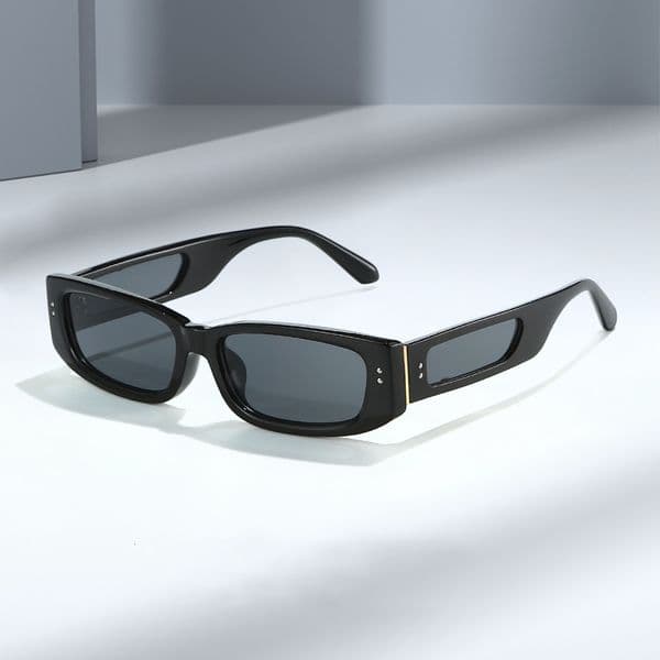 Free Shipping New European American Rectangular Irregular-Shaped Small-Frame Sunglasses, Simple, Stylish, And Unique, With UV Protection