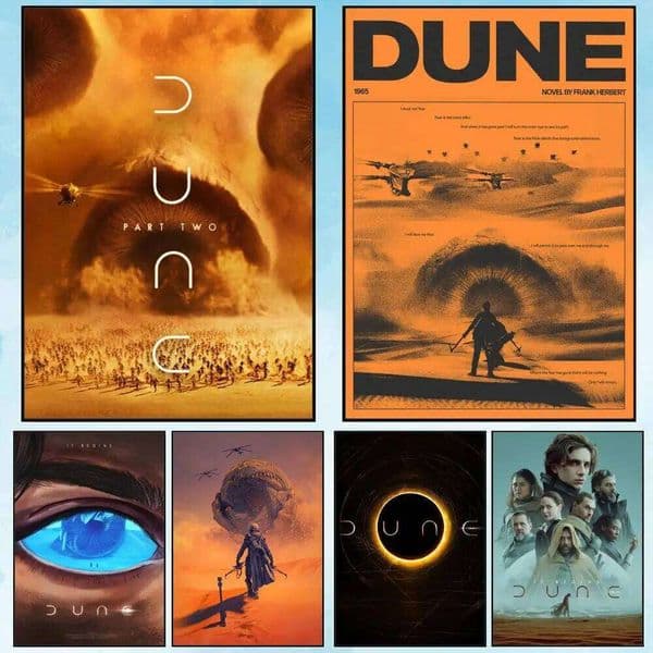 Dune Classic Movie Painting Calligraphy Canvas Poster: Crease Free Waterproof Durable All Space Wall Decor 26Y0504