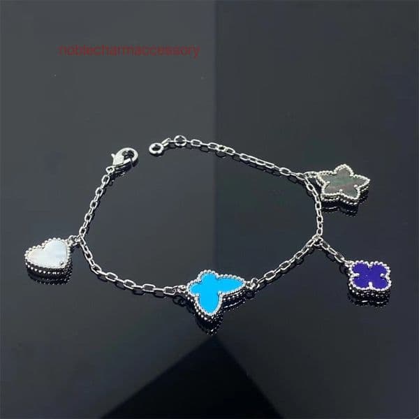 Designer Bracelet Vanly Cleeffs Four-Flower Lucky Flower Double-Sided Star Heart Butterfly Four-Leaf Clover