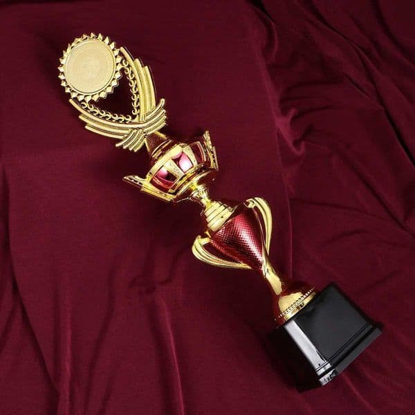1Pcs Award Trophy 37Cm Versatile Plastic Trophy Cup for Events Competitions Classroom Incentives Decor X260504