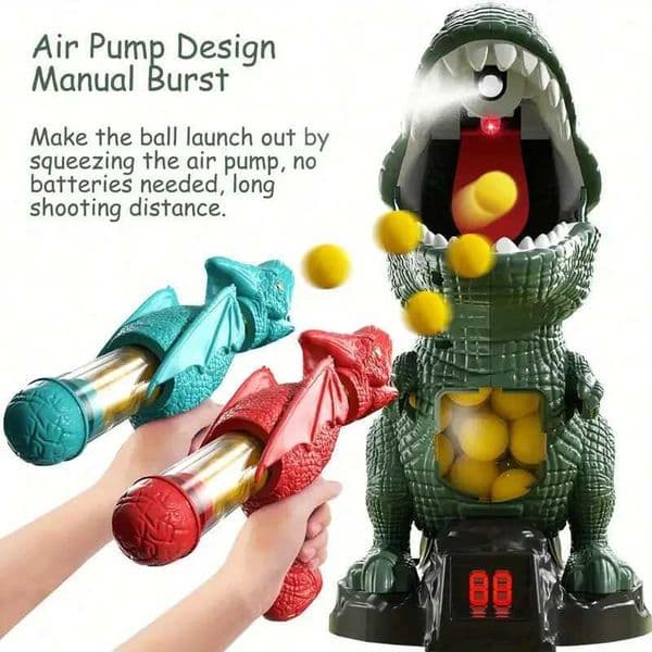 Dinosaur shooting toy gun childrens EVA catapult soft bullet gun aerodynamic plastic soft bullet gun creative toy X260504