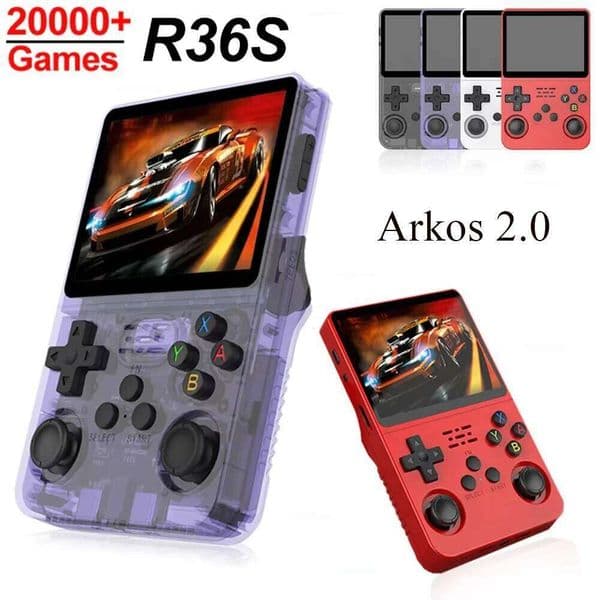 Original Arkos System R36S Retro Game Console Handheld 3.5" Consolas R36 S Portable Pocket Video Player 64GB 128GB Kid Gift S260504