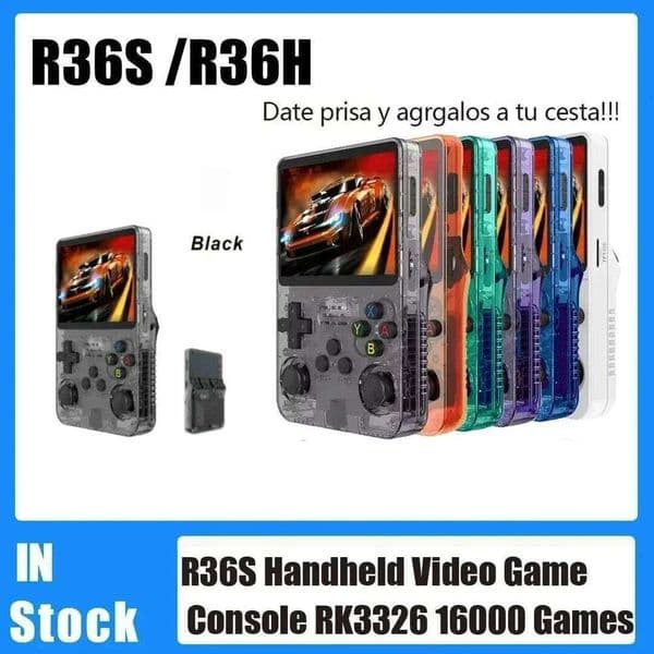 Open Source R36S Retro Handheld Game Console Linux System 3.5 Inch IPS Screen Portable Pocket Video Player 64GB 128G Games S260504 fed