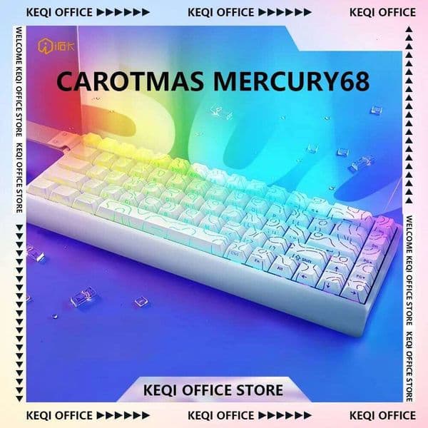 IROK Carotmas Mercury68 Magnetic Switch Mechanical 8000Hz Wired Low Delay RT0.004mm Gaming Keyboard PC Gifts S260430