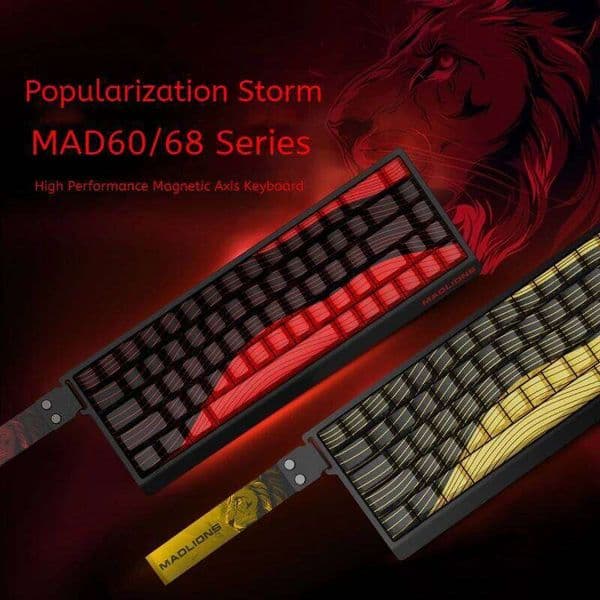 Mad60/68 He Magnetic Switch 61/68 Low Latency Full Key Hot Swap Boy Gaming Keyboard Christmas Gift S260430
