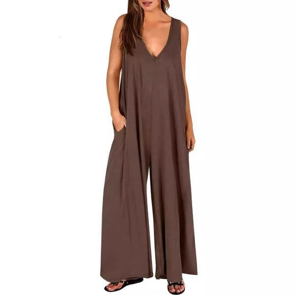 Summer Fresh Casual Womens Pocket jumpsuit Thin Womens jumpsuit 260429
