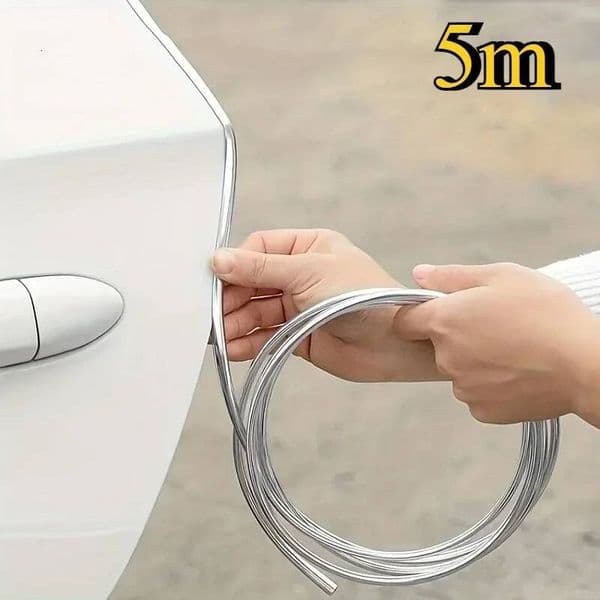 5m Universal U Shape Custom Chrome Plated DIY Moulding Trim Strip Line for Sedan Car Pickup Air Vent Door Edge Decoration ddmythur