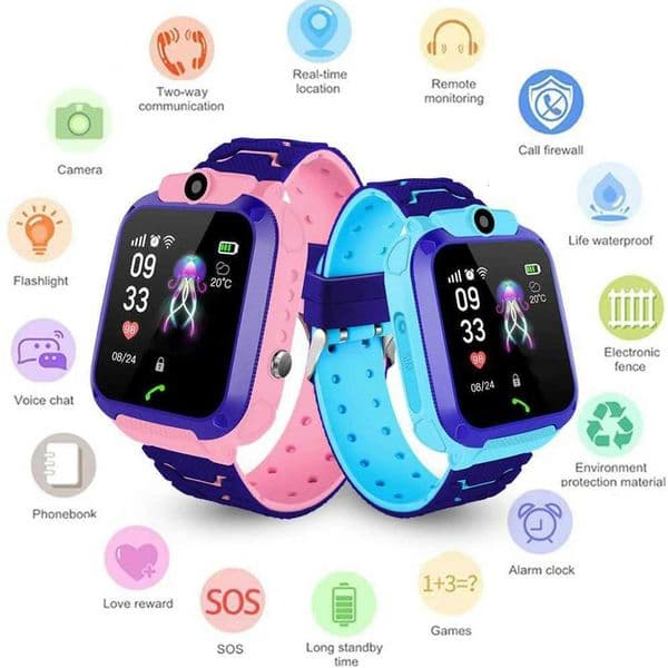 2026 Children Kids Gift Q12 Childrens Smart baby product SOS Phone Watch 2G SIM Card Ip67 Waterproof Location Tracker Kids Smartwatch For IOS Android Present