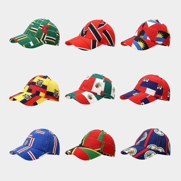 New World Cup-themed Children's 54 head-circumference Baseball Caps with Various National Patterns Versatile and Trendy