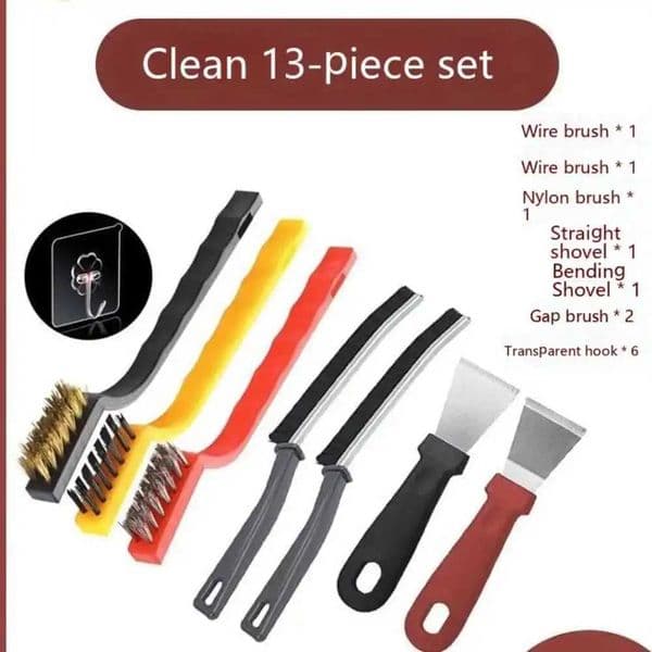 5/8/13 Kitchen Cleaning Brush SetDeep Clean Gas Stove Brass Brush Gap Cleaning Brushes for Small SpacesWindow Bathroom X260504