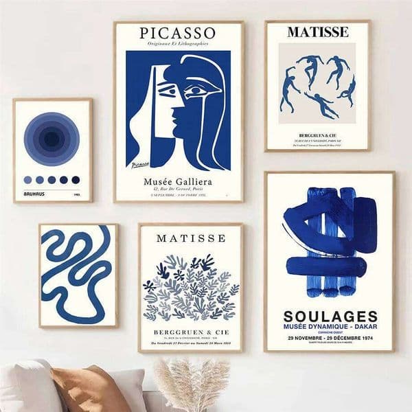 Abstract Matisse Picasso Bauhaus Wall Art Canvas Painting Line leaves Gallery Posters And Prints Pictures For Living Room Decor 26H0504
