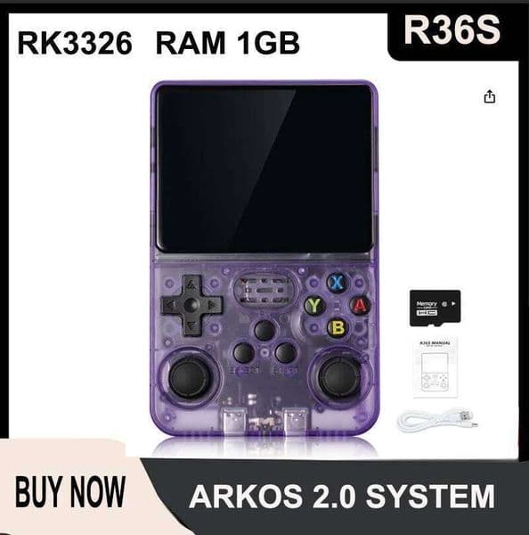 R36S Retro Handheld Game Console, 3.5 Inch IPS Screen, 64GB/128G Memory, Portable Arcade Video Gaming Console Gift for Adults S260504