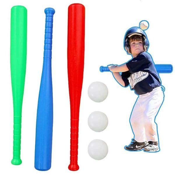Childrens Baseball Leisure Sports Toy Plastic Lightweight Baseball Bat Simulation Mini Baseball Outdoor Toy for Beginners X260504