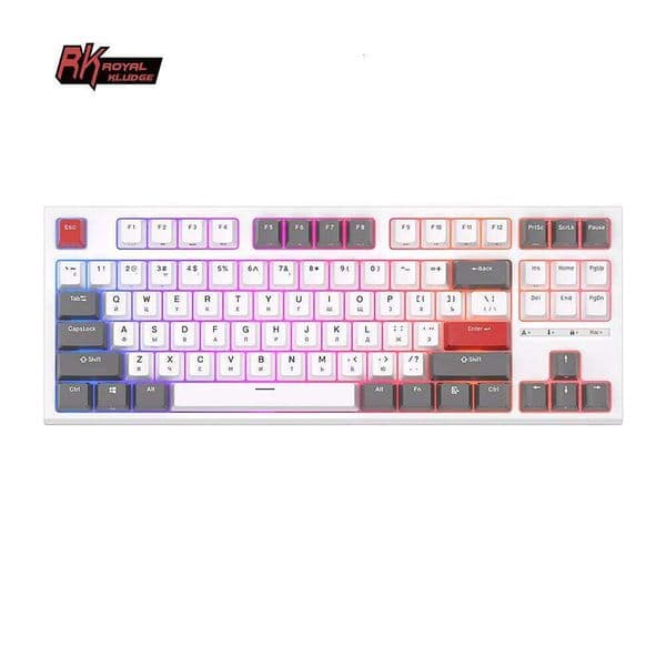 RK ROYAL KLUDGE R87 Mechanical 87 Keys RGB Backlit Hot-swappable Wired Gaming Keyboard Customised Keycaps S260430