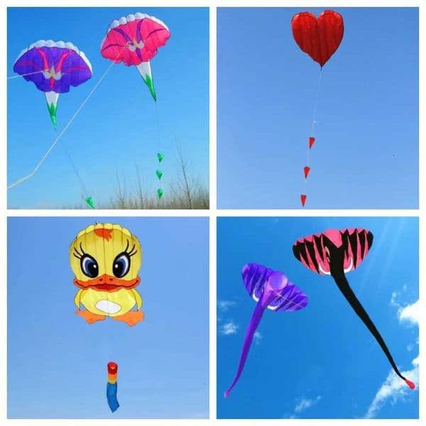 Inflatable kites fly nylon fabric soft kite weifang big kite wheel walk in sky outdoor toys for adults kites windsock animal koi X260504