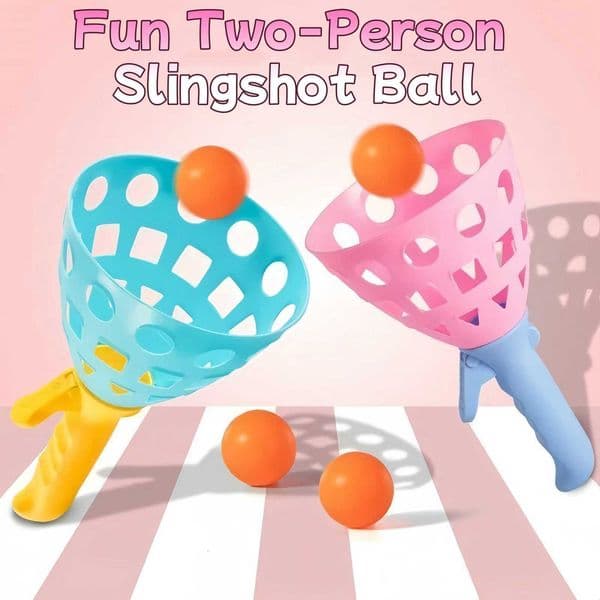 Childrens docking launch ball throwing ball elastic ball parent-child interactive catapult toy indoor and outdoor toys X260504