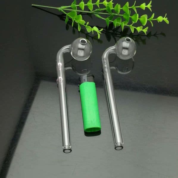 New Glass Smoking pipes hookah Oil Burner Pipes Smokings Colorful double pivot glass long curved pot